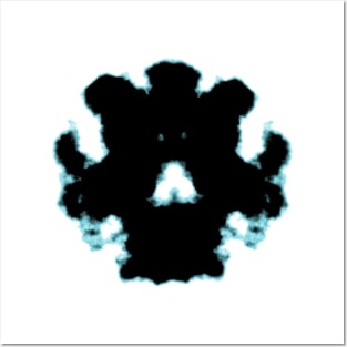 Rorschach inkblot ghost shape Posters and Art